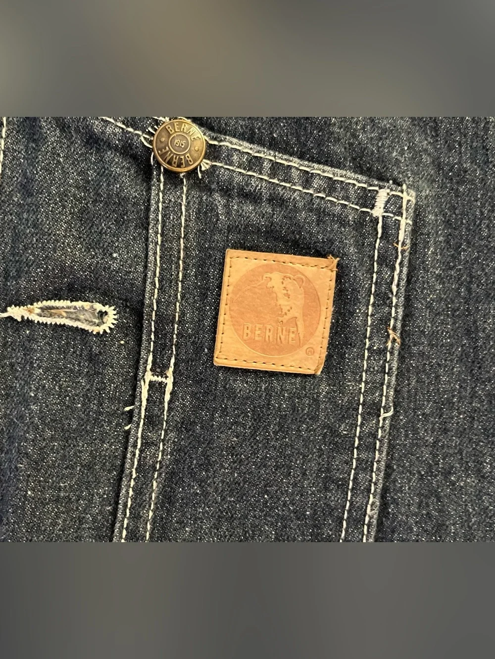 Berne Men's Heritage Denim Bib Overalls B1212DN Dark Wash Workwear NWOT 40x34